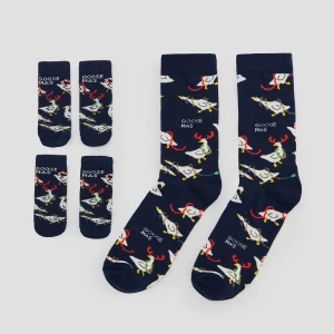 Zestaw granatowych skarpet w gęsi dla zwierzaka i właściciela House