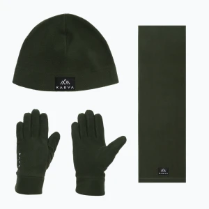 Zestaw KADVA TREKKO 3in1 SET fleece czapka + szalik zielony