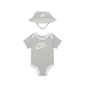 Zestaw kapelusz i body dla niemowląt Core Nike - Szary