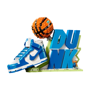 Zestaw klocków do zbudowania buta z ekskluzywną figurką Nike Dunk x LEGO® - Niebieski