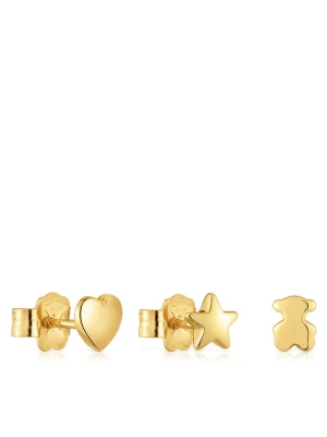 Zestaw kolczyków TOUS Bold Motif 1004102700 Złoty