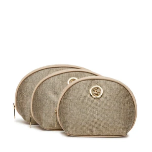 Zestaw kosmetyczek Beverly Hills Polo Club BHPC-U1-007-SS25 (3-pack) Beżowy