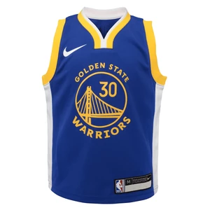 Zestaw koszulka i spodenki dla małych dzieci (chłopców) Nike NBA Stephen Curry Golden State Warriors Icon 2022/2023 - Niebieski