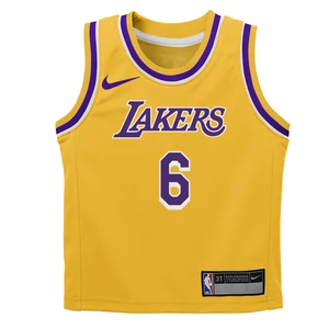 Zestaw koszulka i spodenki w pudełku dla dużych dzieci (chłopców) Nike NBA LeBron James Los Angeles Lakers Icon Edition - Żółty
