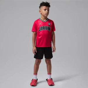 Zestaw koszulka sportowa i spodenki z siateczki dla małych dzieci Jordan - Czerń