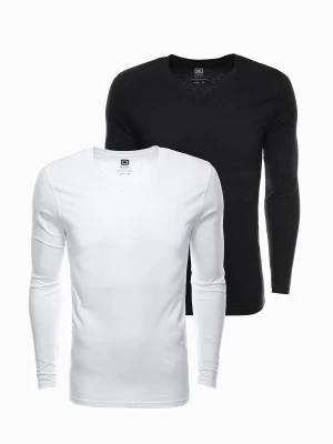 Zestaw longsleeve męski V-NECK - mix 2-pak V2 Z41
 -                                    L