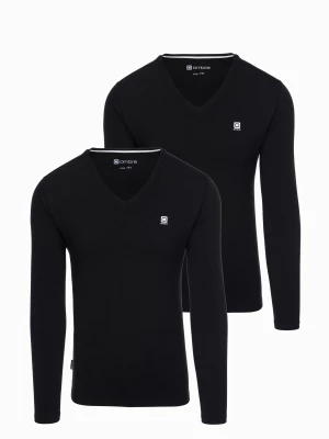 Zestaw longsleeve męski V-NECK - mix 2-pak V3 Z87
 -                                    L