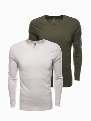 Zestaw longsleeve męski V-NECK - mix 2-pak V5 Z41
 -                                    L