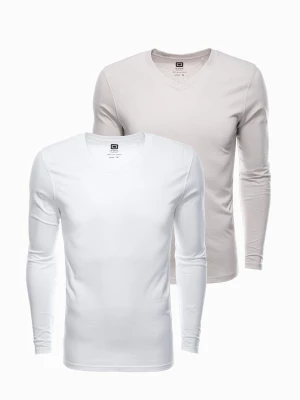 Zestaw longsleeve męski V-NECK - mix 2-pak V8 Z41
 -                                    L