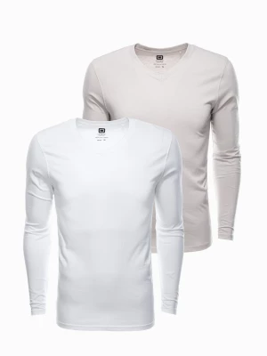 Zestaw longsleeve męski V-NECK - mix 2-pak V8 Z41
 -                                    XL