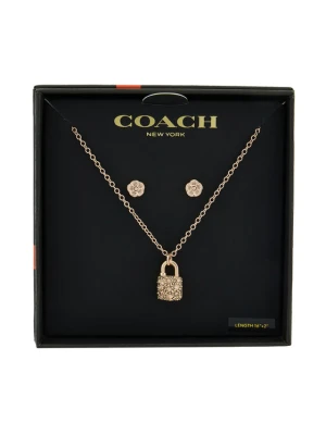 Zestaw naszyjnik i kolczyki Coach 37541360 Różowe złoto