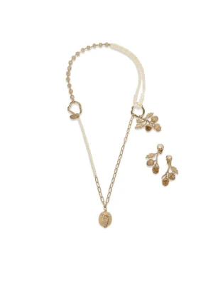 Zestaw naszyjnik i kolczyki Weekend Max Mara 2615751104650 Złoty