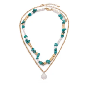 Zestaw naszyjników Aldo Ulienad 13994746 Turkusowy