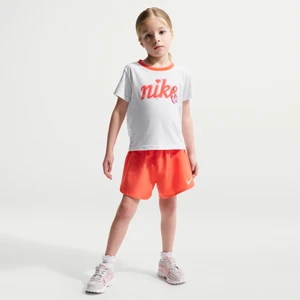 Zestaw Nike z T-shirtem i spodenkami Crossover dla małych dzieci Dri-FIT - Pomarańczowy