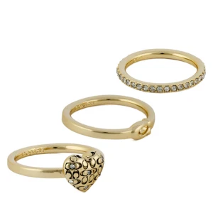 Zestaw pierścionków Coach 37460424 Złoty