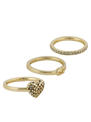 Zestaw pierścionków Coach 37460424 Złoty