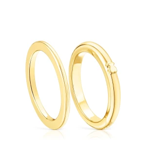 Zestaw Pierścionków Tous Fellow Wykonanych Ze Srebra Vermeil. - Tous Rozmiar