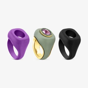 Zestaw Pierścionków Virtual Garden Wykonanych Ze Srebra Vermeil, Z Ametystem - Tous