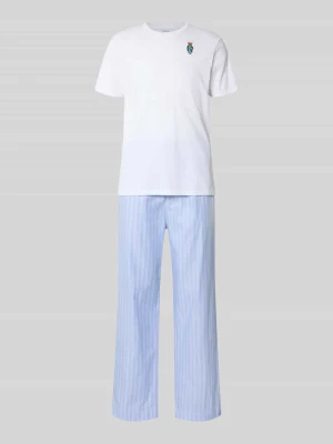 Zestaw piżamowy o kroju relaxed fit z wyhaftowanym logo model ‘Sleep’ Polo Ralph Lauren Underwear
