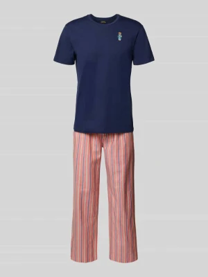 Zestaw piżamowy o kroju relaxed fit z wyhaftowanym logo model ‘Sleep’ Polo Ralph Lauren Underwear
