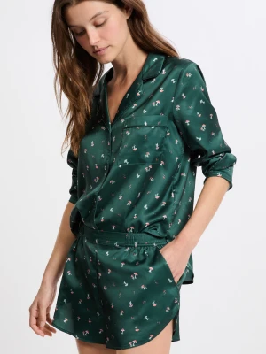 Zestaw piżamy 2-częściowej w wzory z efektem satyny Etam