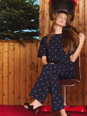 Piżama 2-częściowa z motywem serc z bawełny Etam