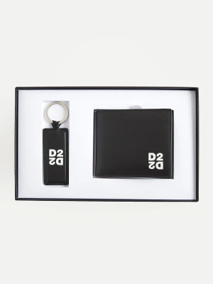 Zestaw portfel + brelok męskie skórzane DSQUARED2
