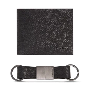 Zestaw portfel i brelok Calvin Klein Gs Minimalism Bifold 5Cc+Keyfob K50K511023 Czarny