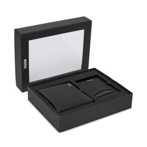Zestaw portfel i etui na karty BOSS 50563867 Czarny