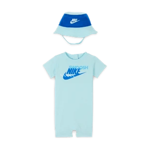 Zdjęcie produktu Zestaw rampers i kapelusz dla niemowląt Nike PE (0–9 M) - Niebieski