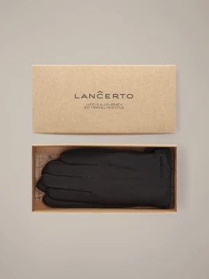 Zestaw Rękawiczki Skórzane Plus Pudełko Prezentowe Lancerto