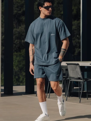 Zdjęcie produktu Zestaw SikSilk męski: szara koszulka i spodenki.