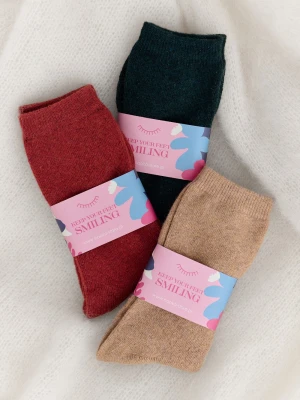 Zestaw skarpetek wełnianych Warm Rythm ONE SIZE