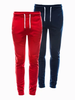 Zestaw spodni męskich dresowych BASIC - 2 pak mix V4 Ombre Clothing
