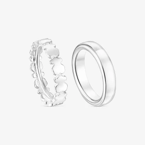 Zestaw Srebrnych Pierścionków Tous Straight - Tous Rozmiar