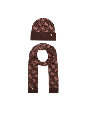 Zestaw szalik i czapka Guess GFBOX WP6401 Brązowy