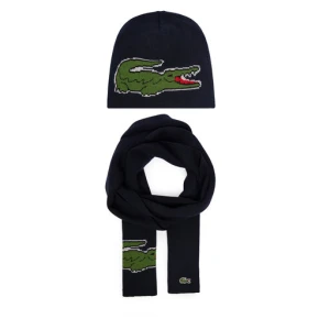 Zestaw Szalik i Czapka Lacoste RB1515-00 Granatowy