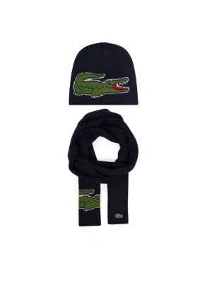Zestaw szalik i czapka Lacoste RB1515-00 Granatowy