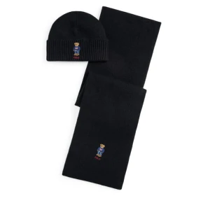Zestaw Szalik i Czapka Polo Ralph Lauren 449P02050001 Czarny