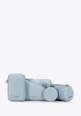 Zestaw torebek crossbody z ekoskóry niebieski Wittchen