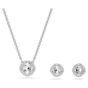 Zestaw Una Angelic, Szlif okrągły, Biały, Powłoka z rodu Swarovski