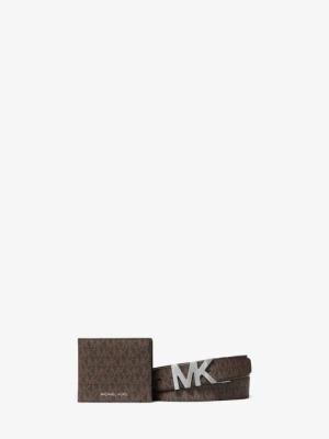Zestaw upominkowy z portfelem i dwustronnym paskiem z charakterystycznym logo Michael Kors