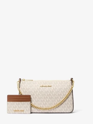 Zestaw upominkowy ze średnią torebką z logo i etui na karty Michael Kors
