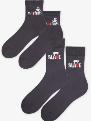 Zdjęcie produktu Zestaw walentynkowy skarpetki SLAVE&MASTER Marilyn szary