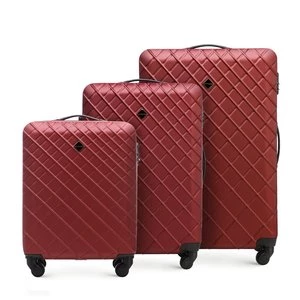 Zestaw walizek z ABS-u z deseniem bordowy Wittchen