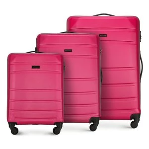 Zestaw walizek z ABS-u żłobionych różowy Wittchen