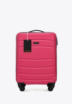 Zestaw: walizka kabinowa z ABS-u z zawieszką różowy Wittchen