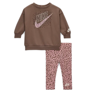 Zdjęcie produktu Zestaw z bluzą i legginsami dla niemowląt Nike Wild Warmth (12–24 M) - Różowy