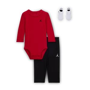 Zestaw z body z długim rękawem dla niemowląt Jordan Essentials - Czerwony