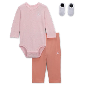 Zestaw z body z długim rękawem dla niemowląt Jordan Essentials - Pomarańczowy